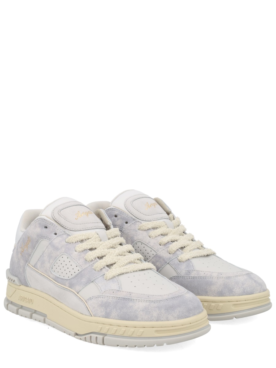Axel Arigato Area Lo Leather Distressed Sneakers Wit