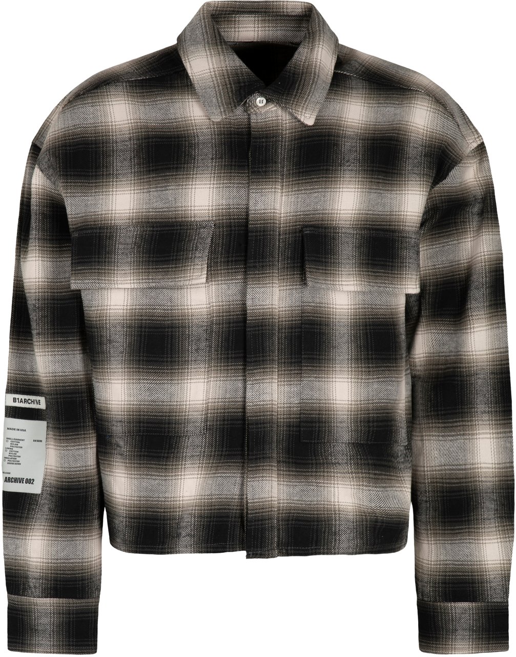 B1 Archive Checked flannel shirt Groen