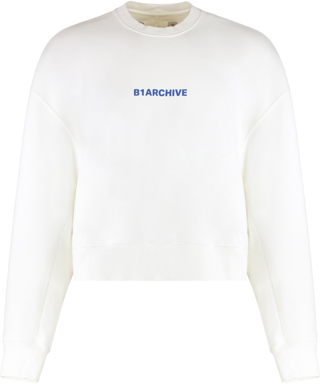 B1 Archive Cotton crew-neck sweatshirt Wit