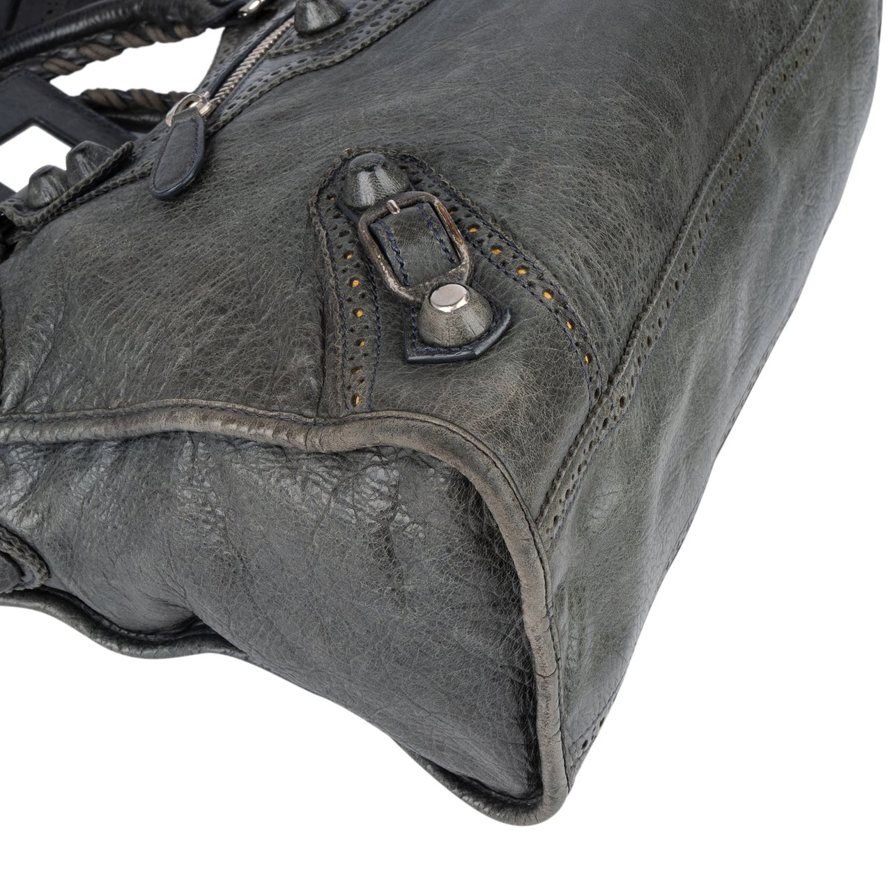 Balenciaga Balenciaga Grey Leather Classic City Handbag Divers