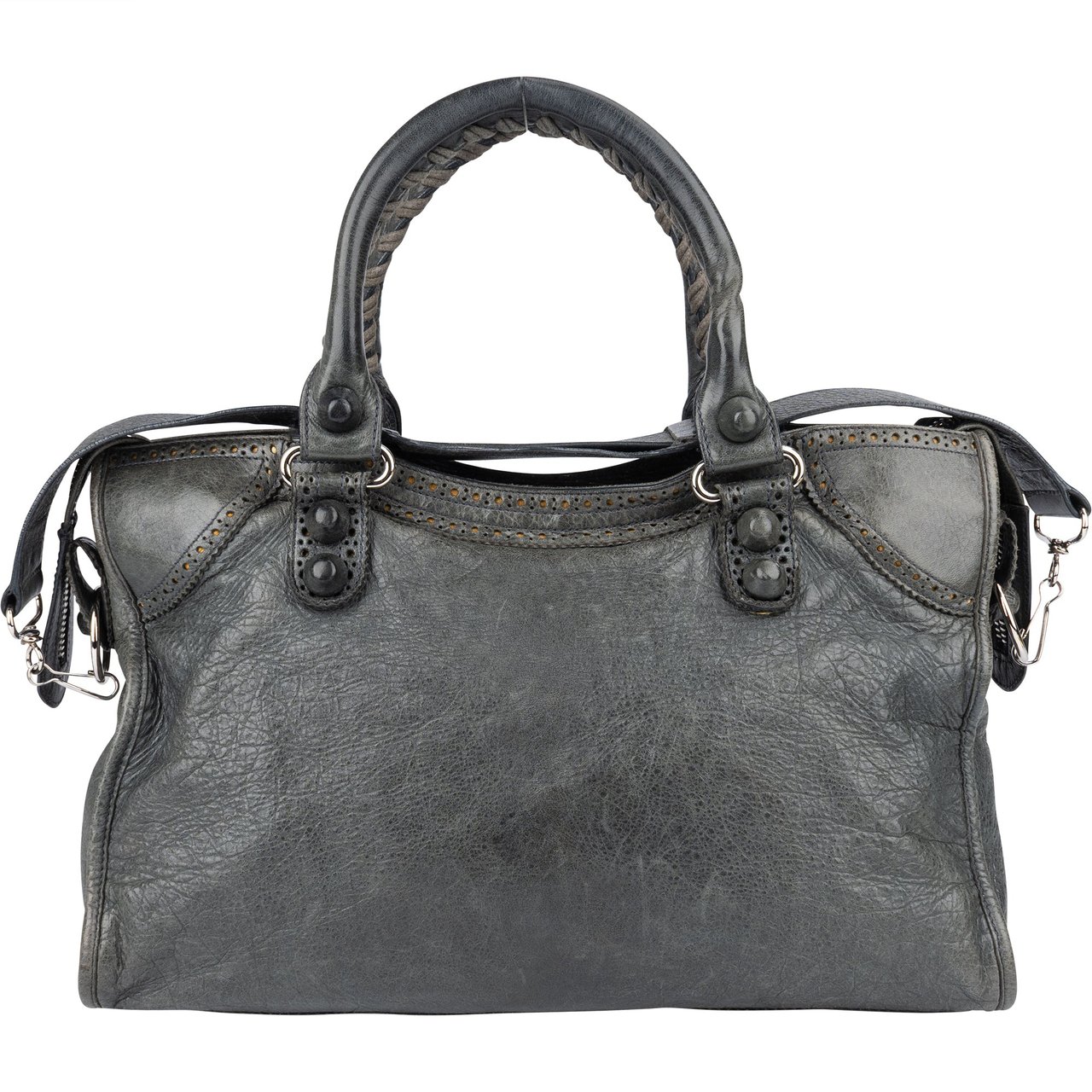 Balenciaga Balenciaga Grey Leather Classic City Handbag Divers