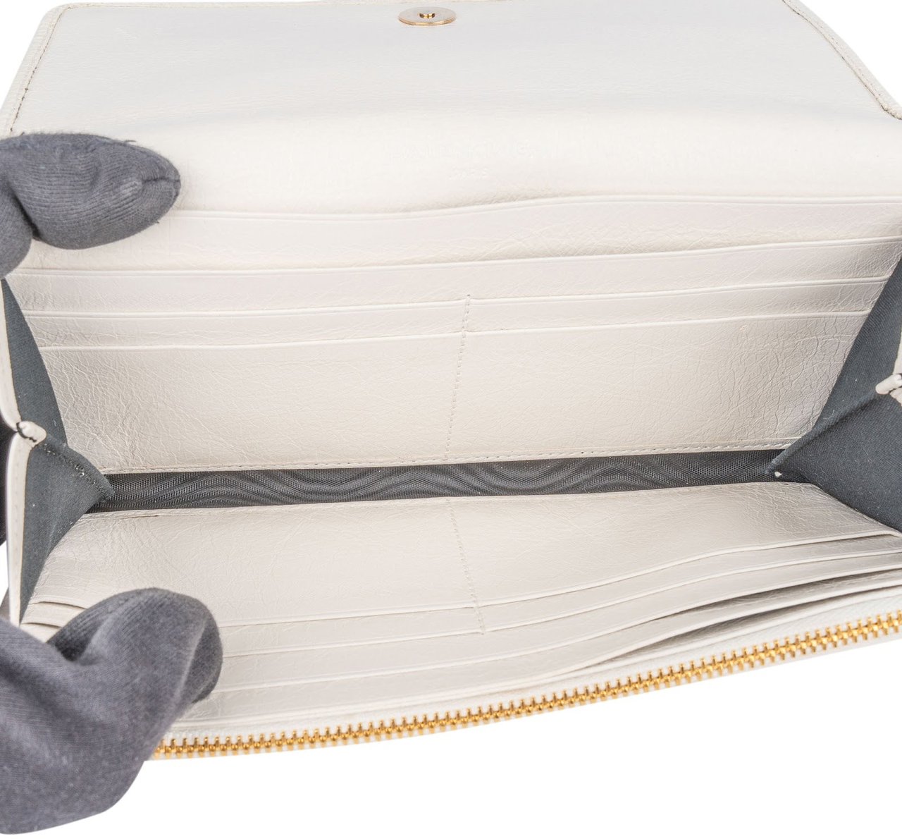 Balenciaga Balenciaga White Leather City Wallet Wit