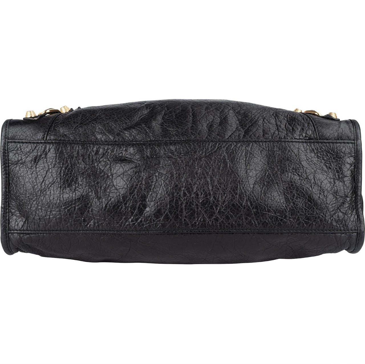 Balenciaga Balenciaga Black Leather City Handbag Zwart