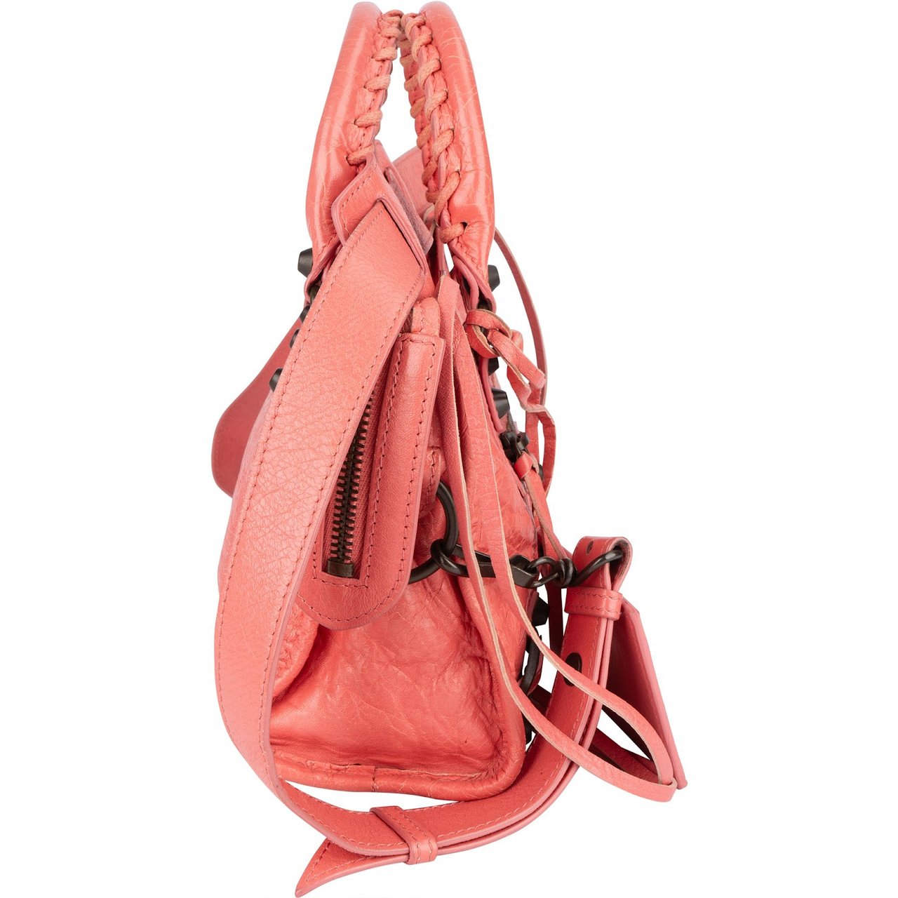 Balenciaga Balenciaga Pink Leather City Handbag Rood