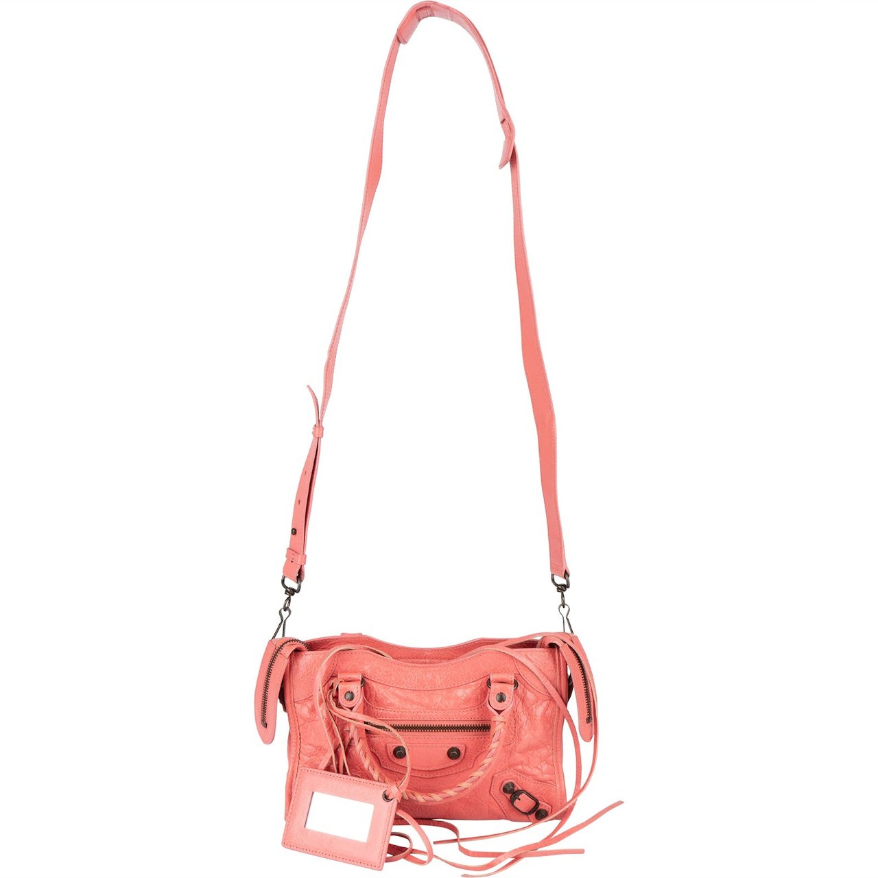 Balenciaga Balenciaga Pink Leather City Handbag Rood