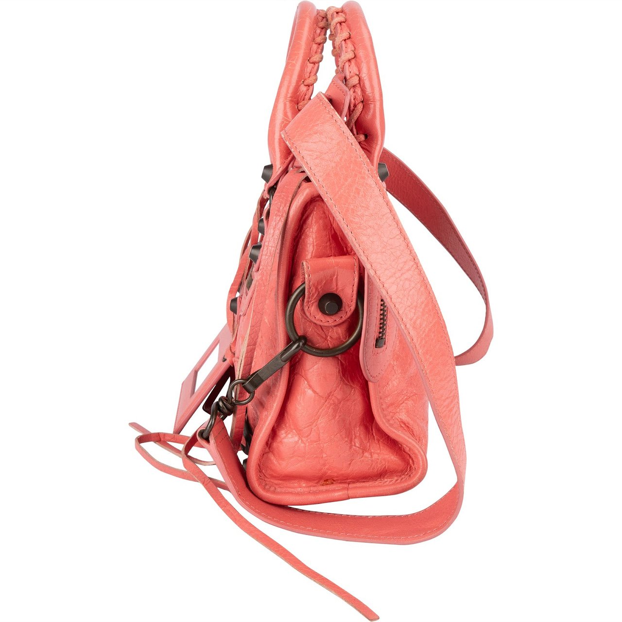 Balenciaga Balenciaga Pink Leather City Handbag Rood