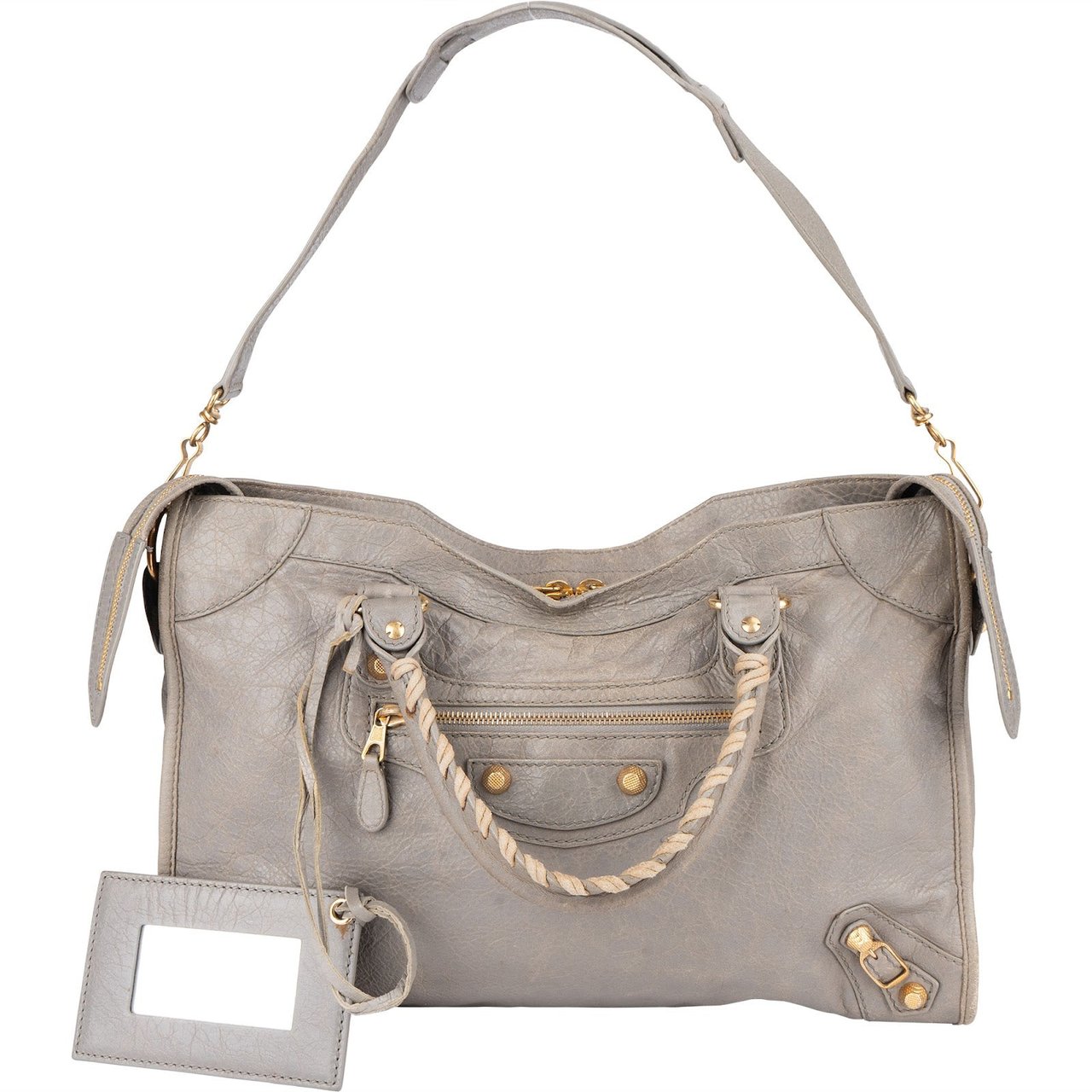 Balenciaga Balenciaga Grey Leather City Handbag Divers