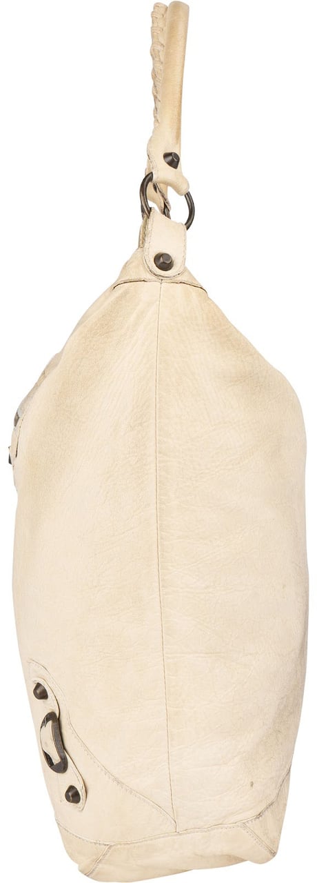 Balenciaga Balenciaga Beige Leather The Day City Hobo Shoulder Bag Divers
