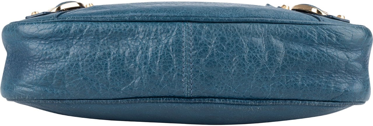 Balenciaga Balenciaga Blue Leather Classic Hip Crossbody Bag Blauw