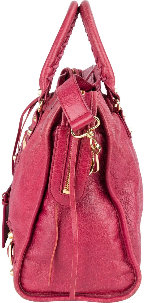 Balenciaga Balenciaga Pink Leather Classic City Handbag Rood