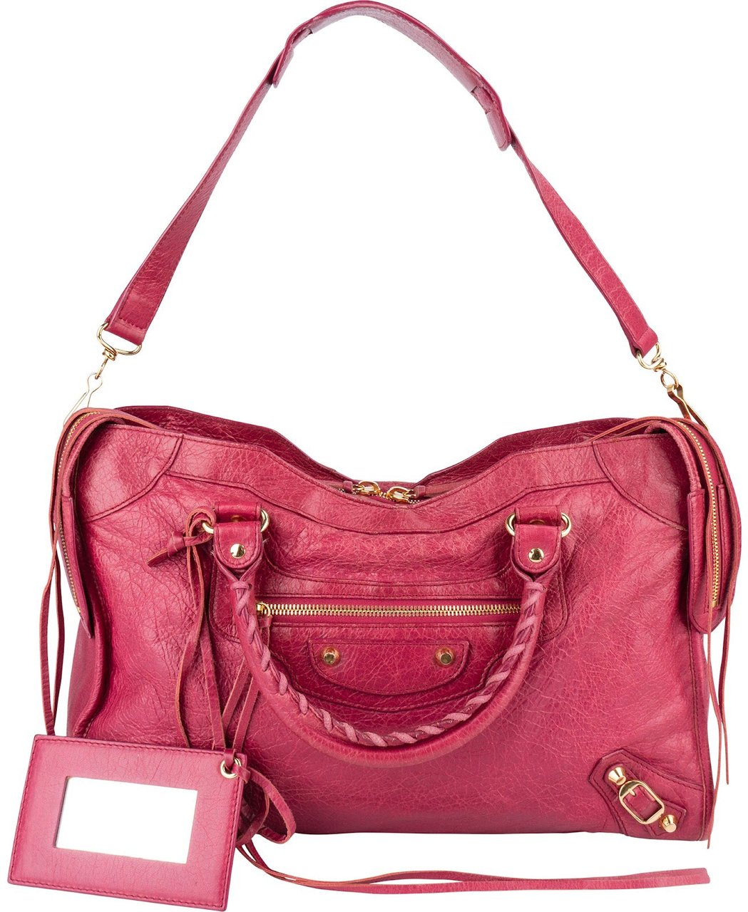 Balenciaga Balenciaga Pink Leather Classic City Handbag Rood