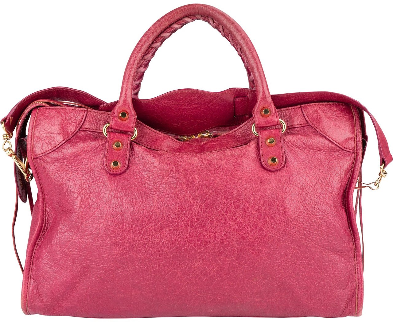 Balenciaga Balenciaga Pink Leather Classic City Handbag Rood