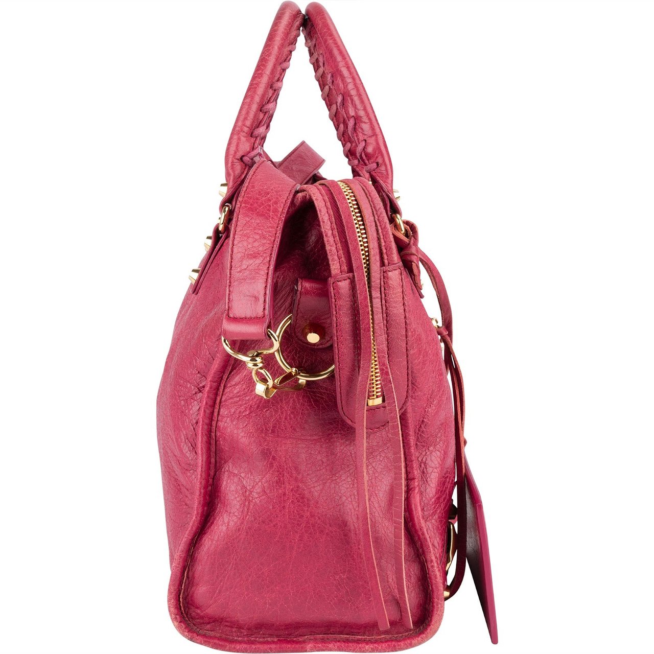 Balenciaga Balenciaga Pink Leather Classic City Handbag Rood