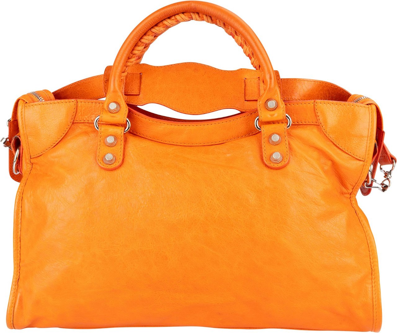 Balenciaga Balenciaga Orange Leather City Handbag Oranje