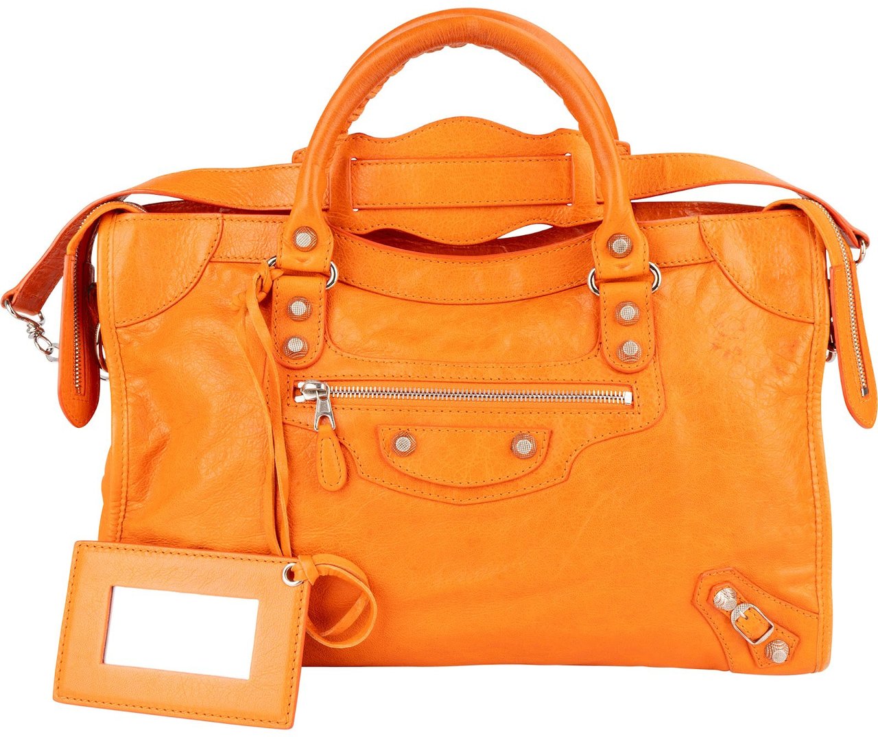 Balenciaga Balenciaga Orange Leather City Handbag Oranje