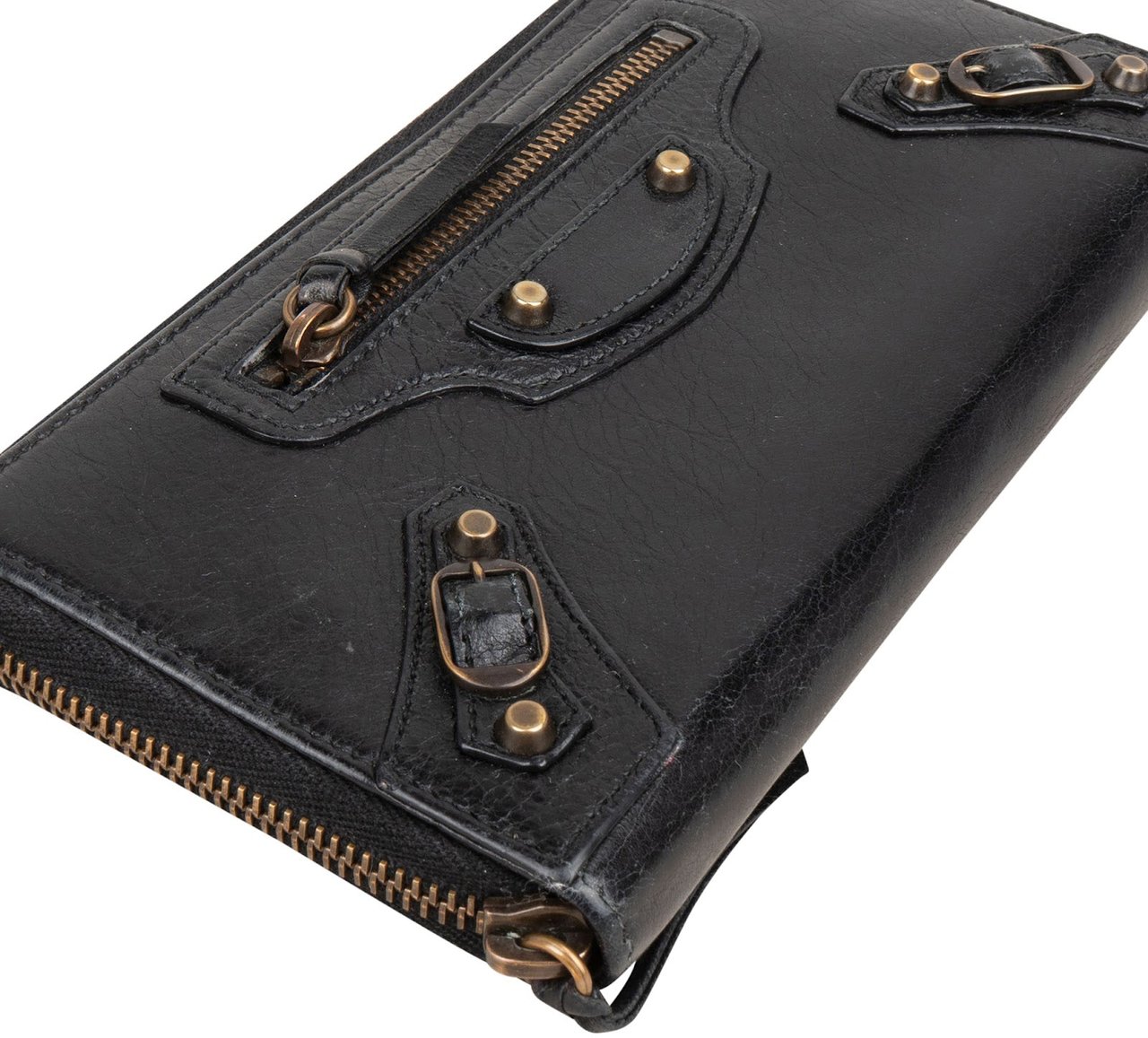 Balenciaga Classic City Continental Zip Around Wallet Zwart