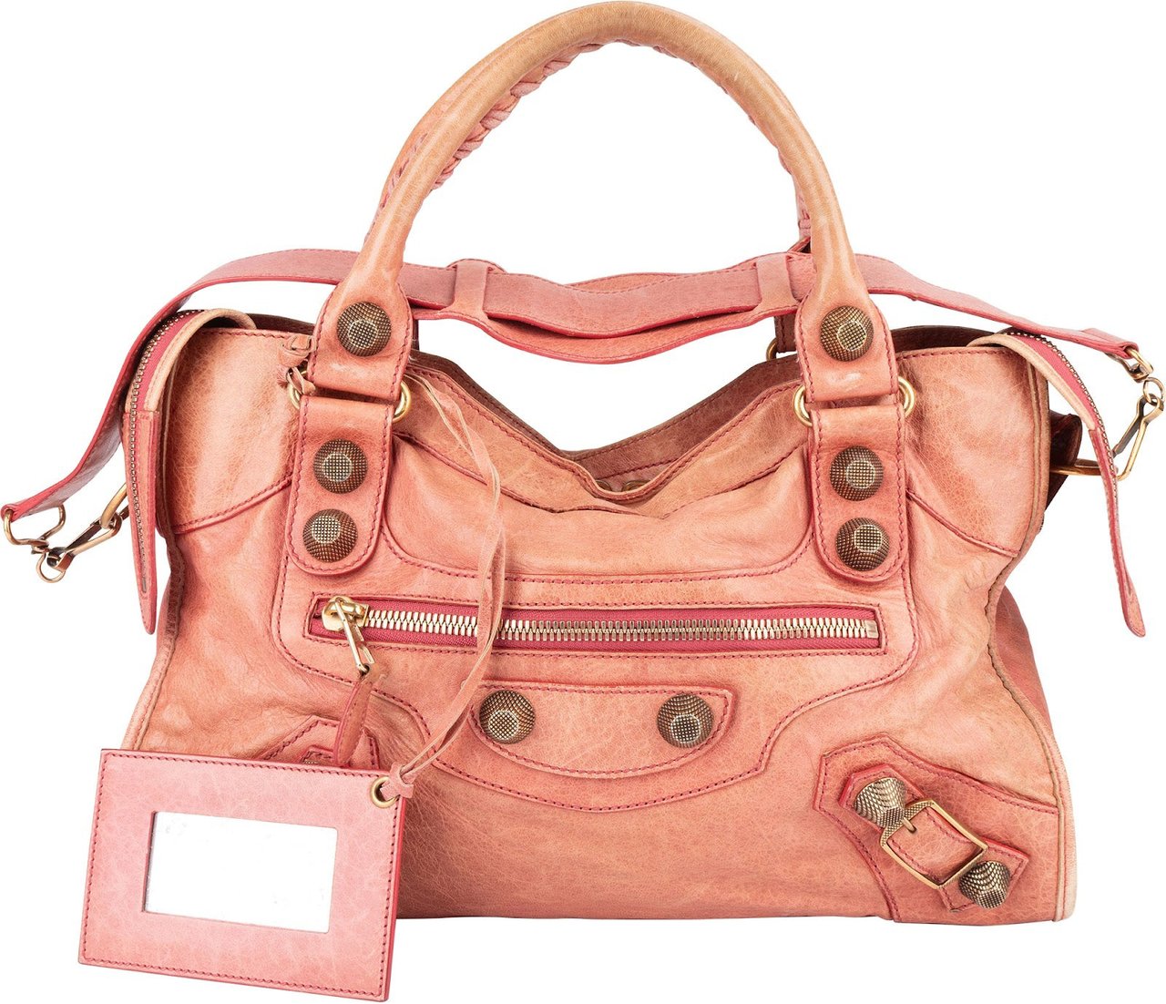 Balenciaga Balenciaga Pink Leather City Handbag Divers