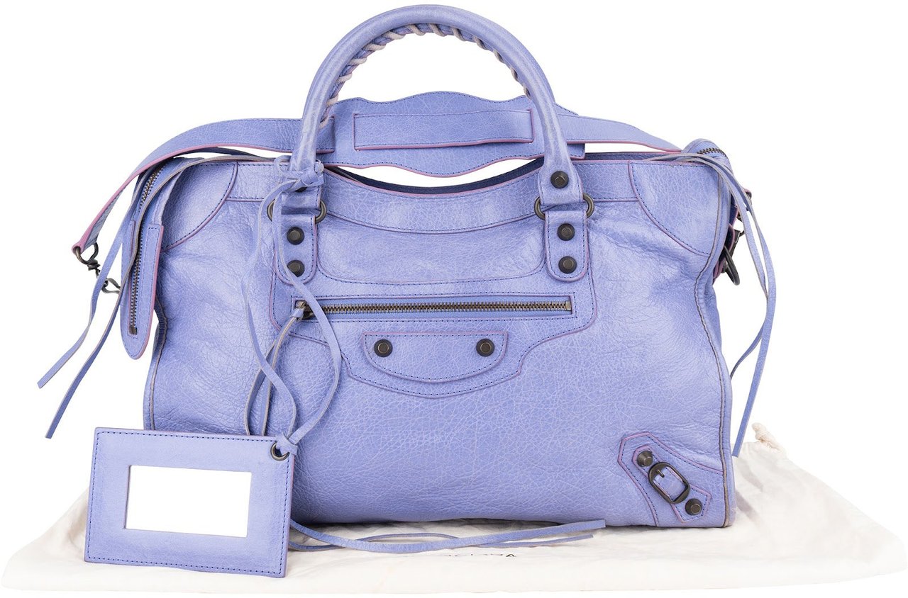 Balenciaga Balenciaga Lilac Leather Classic City Handbag Paars