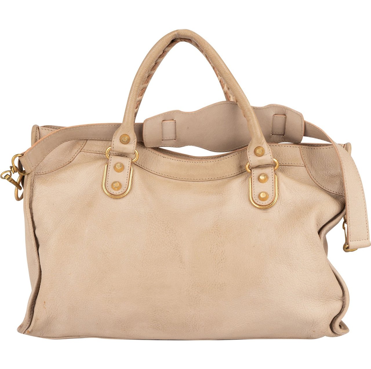Balenciaga Beige Leather City Handbag Beige