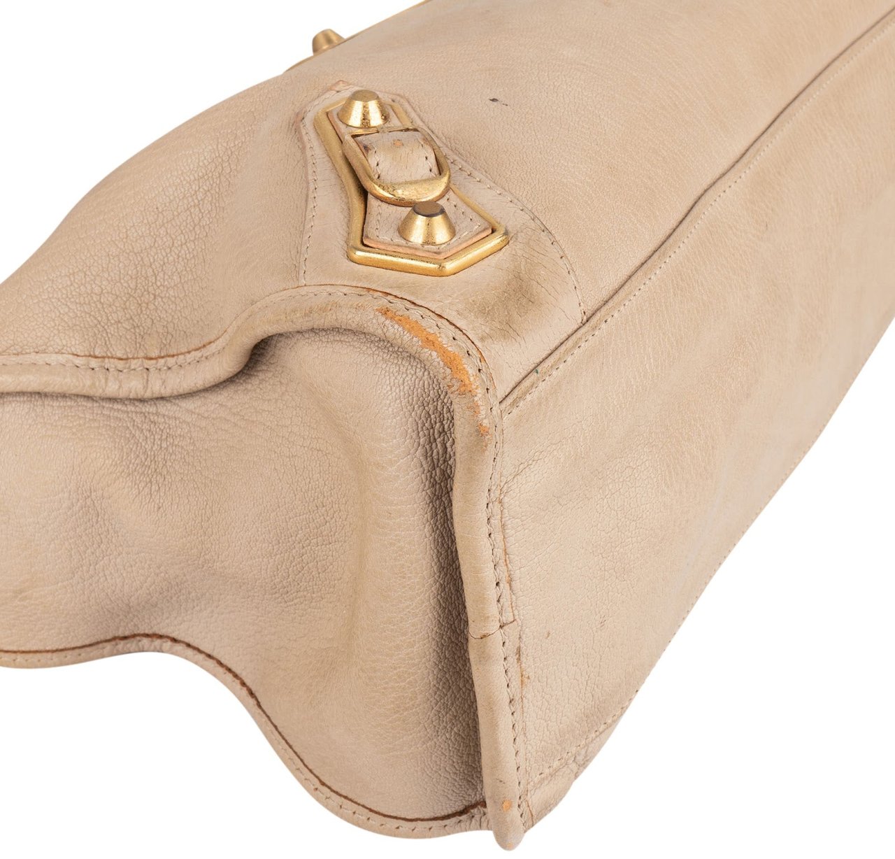 Balenciaga Beige Leather City Handbag Beige