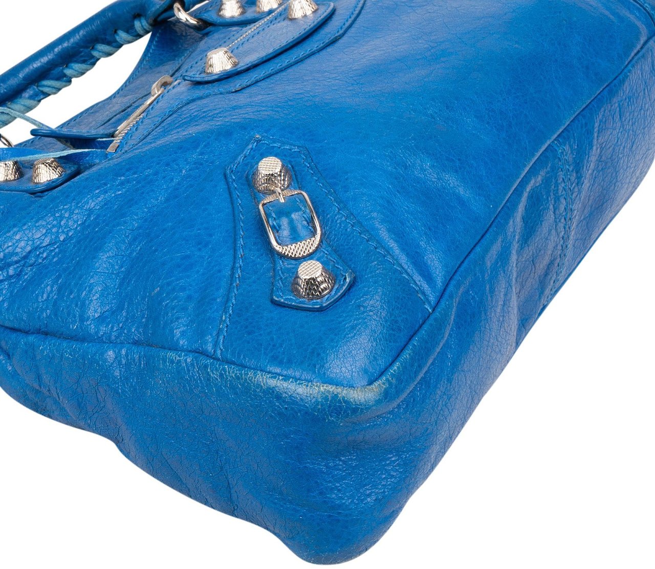 Balenciaga Balenciaga Blue Leather Classic City Handbag Blauw