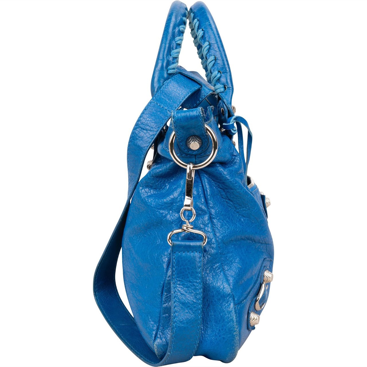 Balenciaga Balenciaga Blue Leather Classic City Handbag Blauw