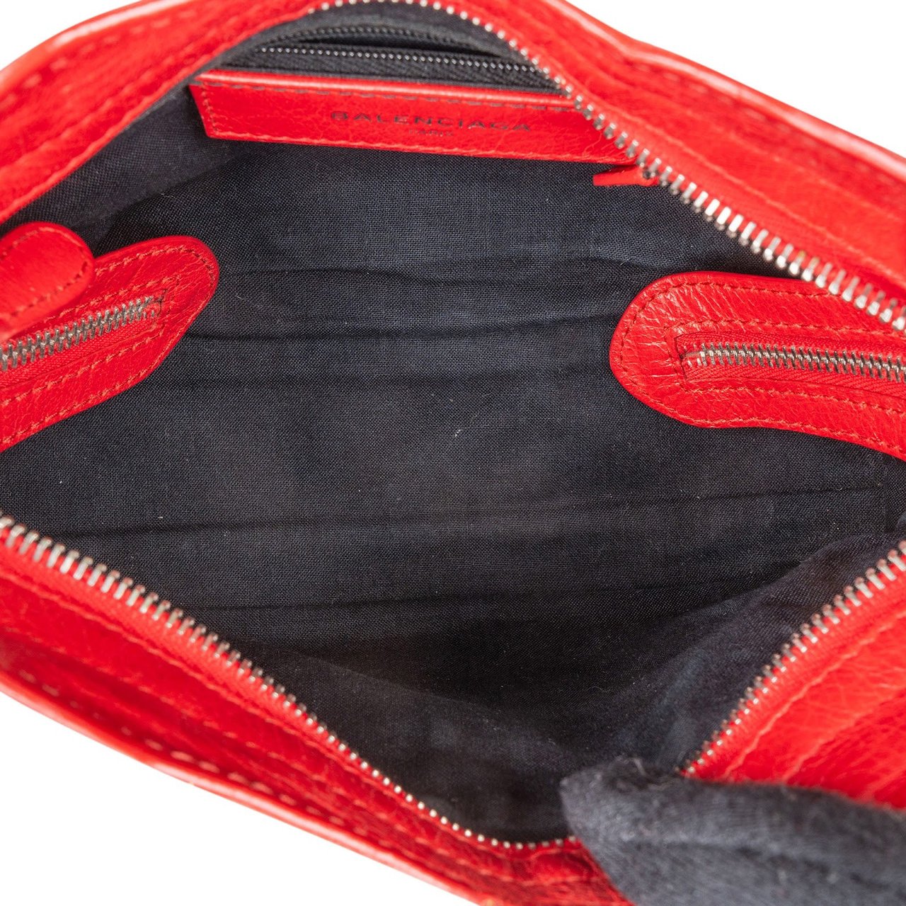 Balenciaga Balenciaga Red Leather Mini City Handbag Rood