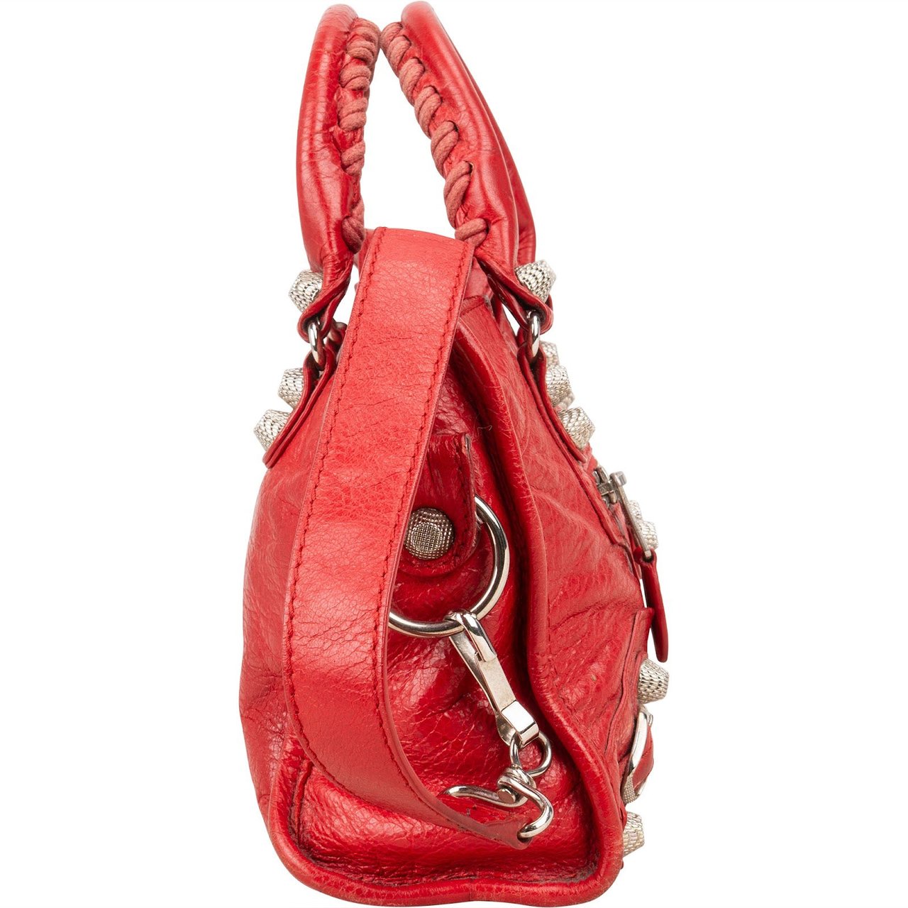 Balenciaga Balenciaga Red Leather Mini City Handbag Rood