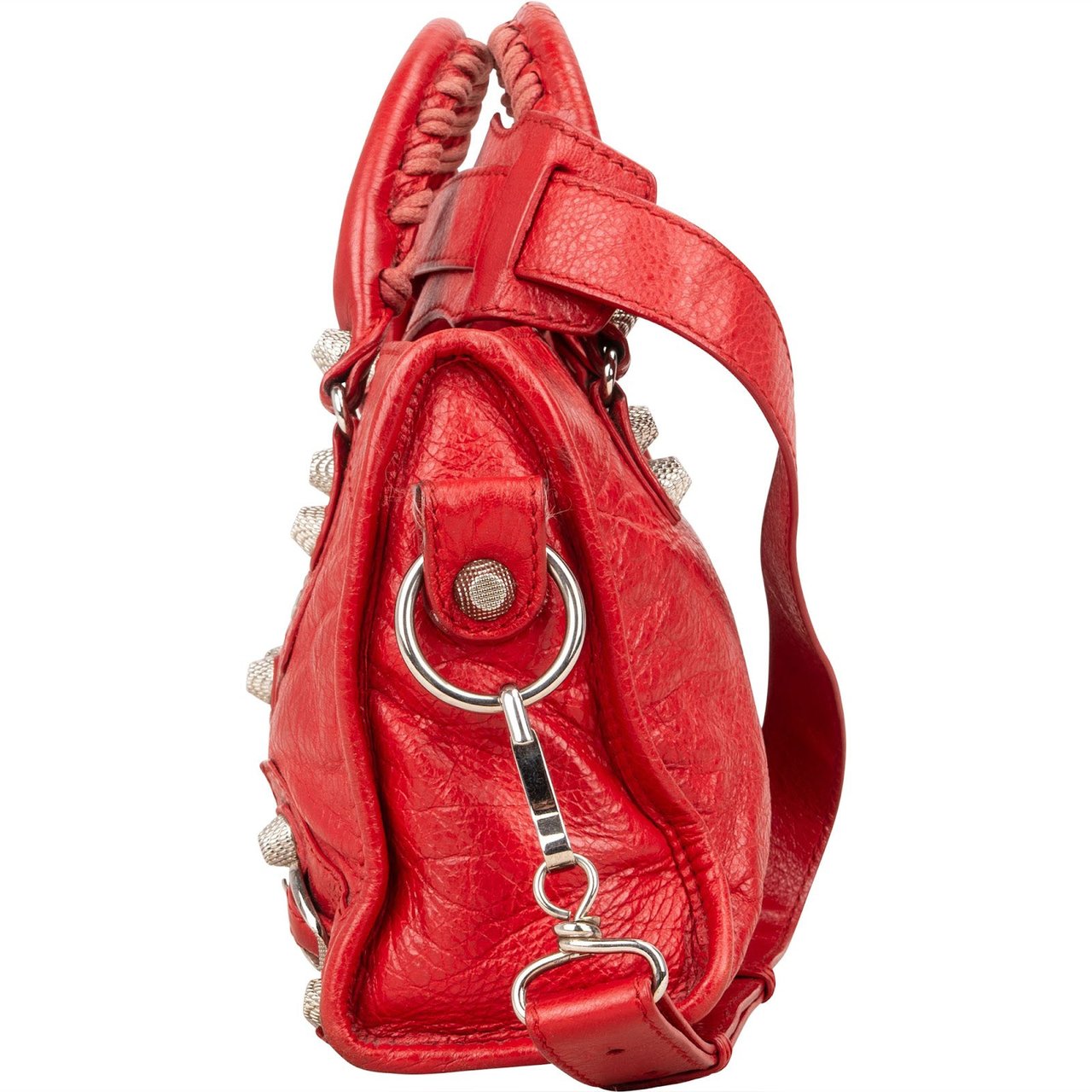 Balenciaga Balenciaga Red Leather Mini City Handbag Rood