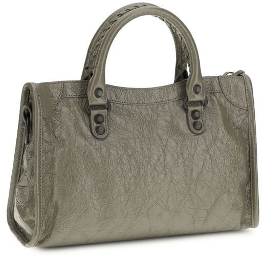 Balenciaga Balenciaga Gray Calf Leather Bos Taurus Shoulder Bag Grijs