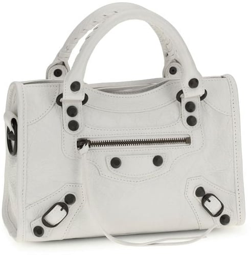 Balenciaga Balenciaga White Calf Leather Bos Taurus Handbag Roze