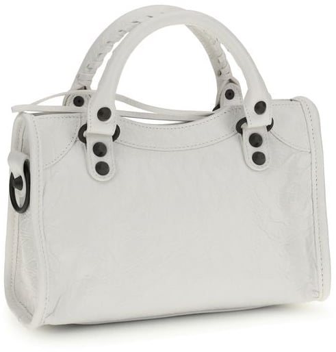 Balenciaga Balenciaga White Calf Leather Bos Taurus Handbag Roze