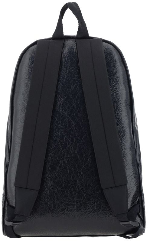 Balenciaga Balenciaga Black Calf Leather Bos Taurus Backpack Zwart