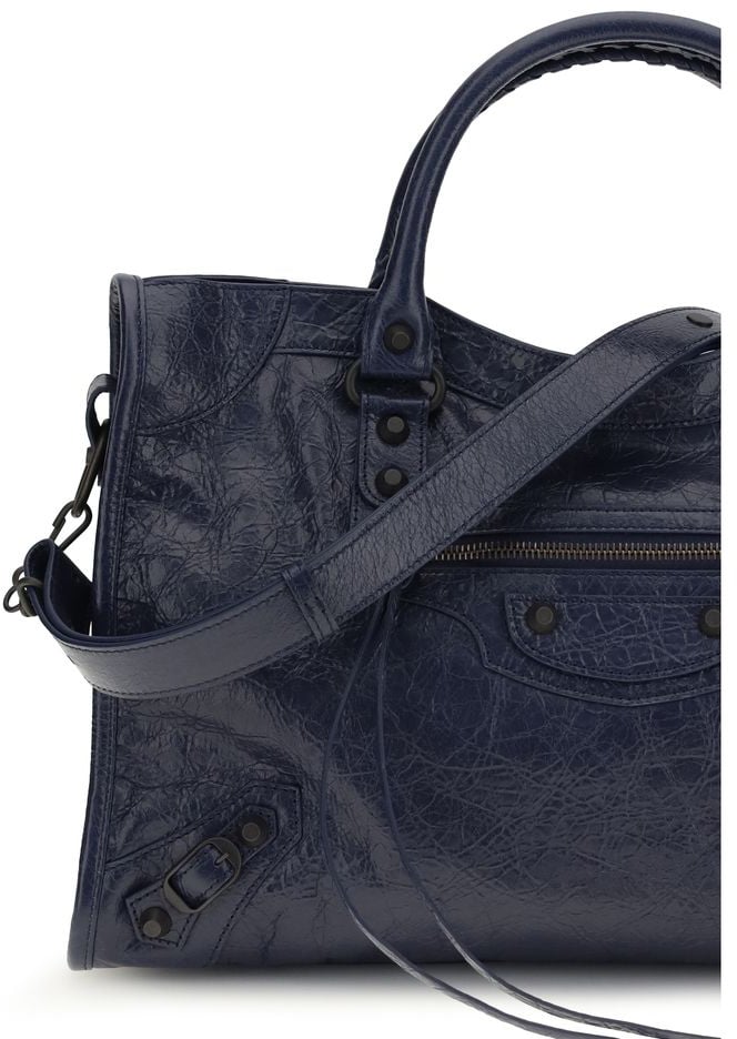 Balenciaga Balenciaga Black Calf Leather Bos Taurus Shoulder Bag Zwart