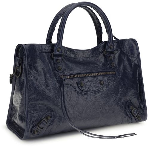 Balenciaga Balenciaga Black Calf Leather Bos Taurus Shoulder Bag Zwart