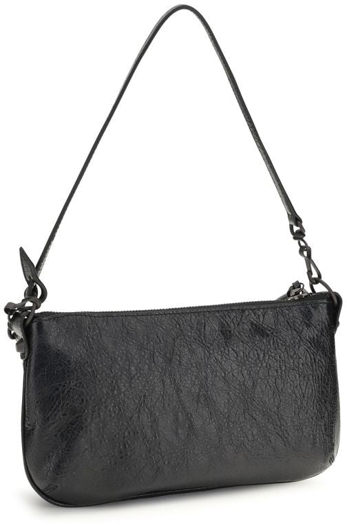 Balenciaga Balenciaga Black Lamb Ovis Aries Aries Shoulder Bag Zwart