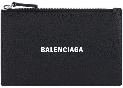 Balenciaga Black Calf Leather Bos Taurus Wallet Zwart