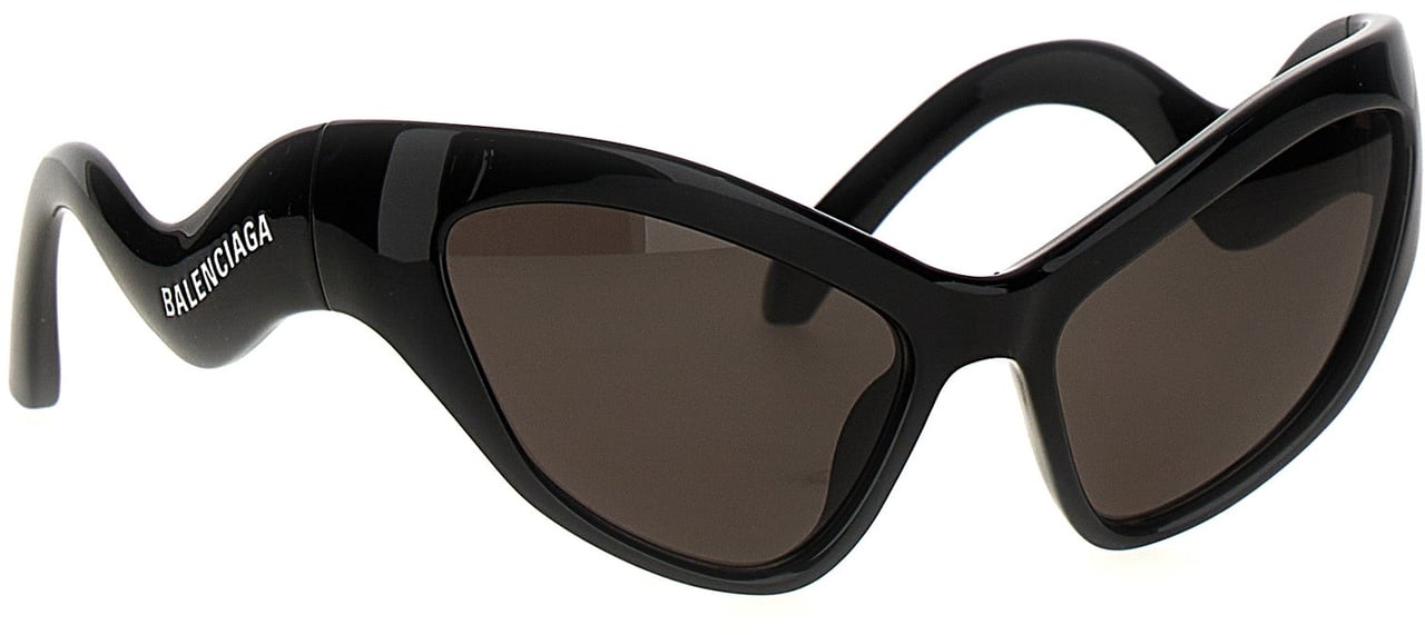 Balenciaga Black Nylon Sunglasses Zwart
