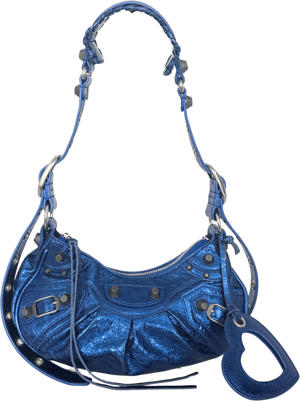 Balenciaga Balenciaga Le Cagole XS Metallic Blau / sehr gut Blauw