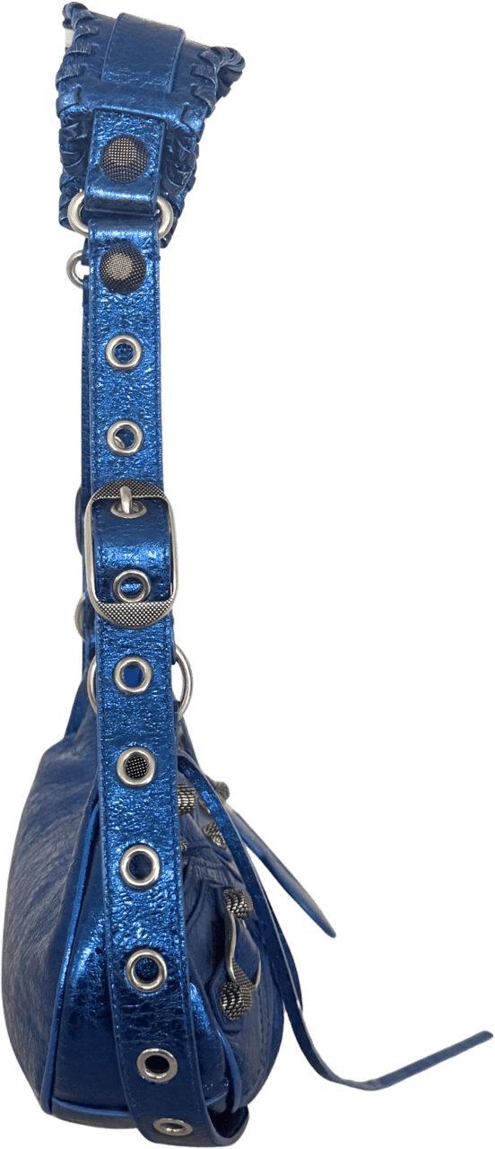 Balenciaga Balenciaga Le Cagole XS Metallic Blau / sehr gut Blauw