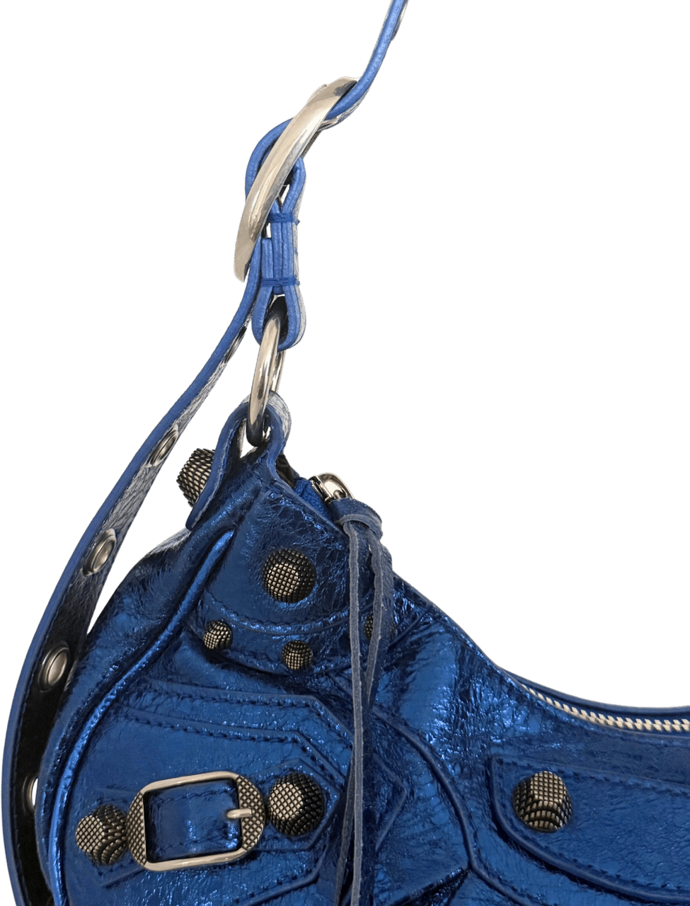 Balenciaga Balenciaga Le Cagole XS Metallic Blau / sehr gut Blauw