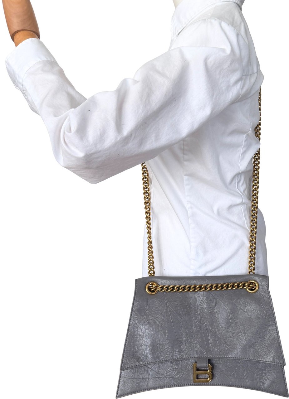 Balenciaga Balenciaga Crush Medium Chain Bag dunkelgrau/ neuwertig Grijs