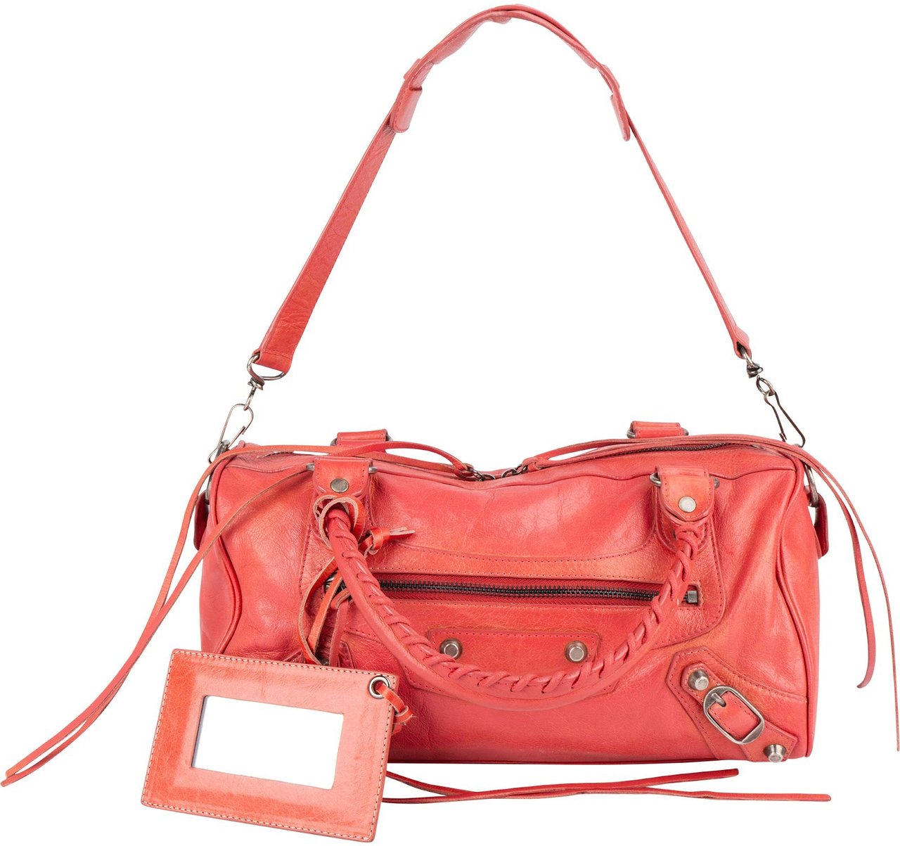 Balenciaga Pink Leather City Twiggy Handbag Divers