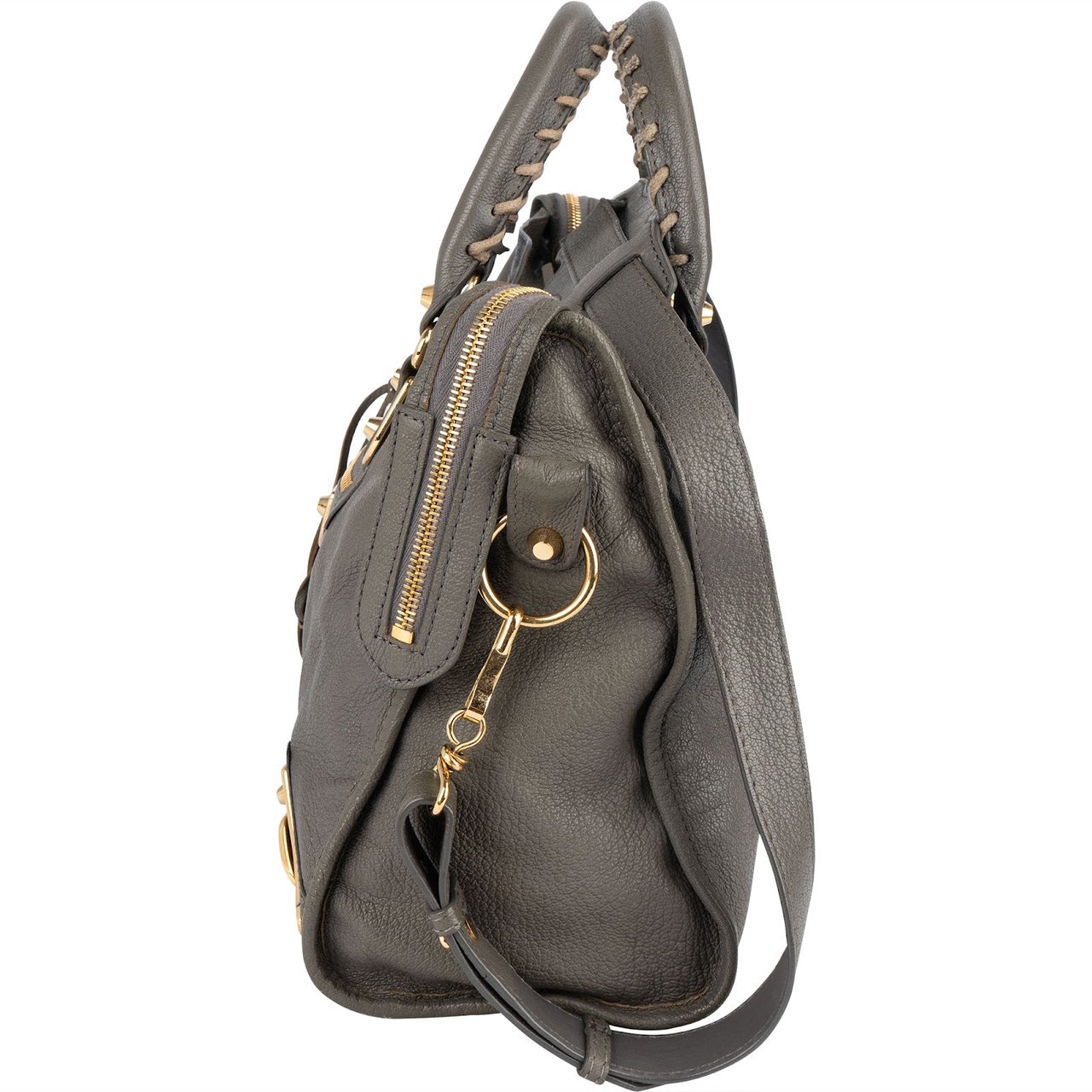 Balenciaga Grey Grained Leather City Handbag Divers