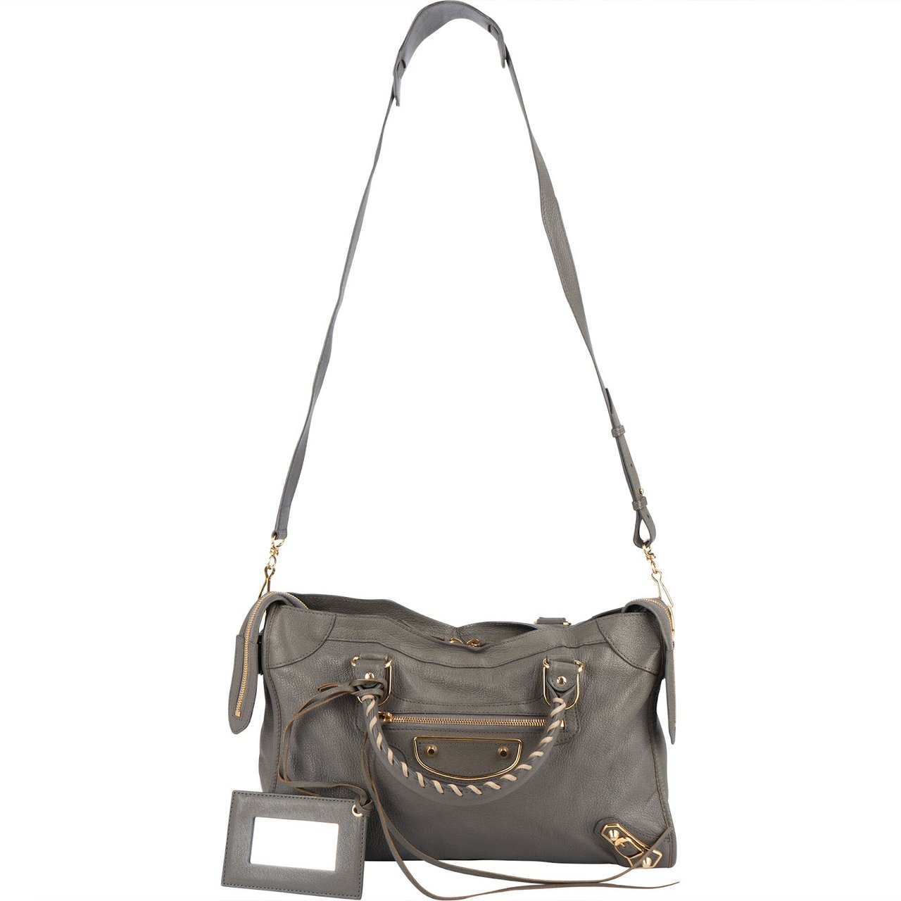Balenciaga Grey Grained Leather City Handbag Divers