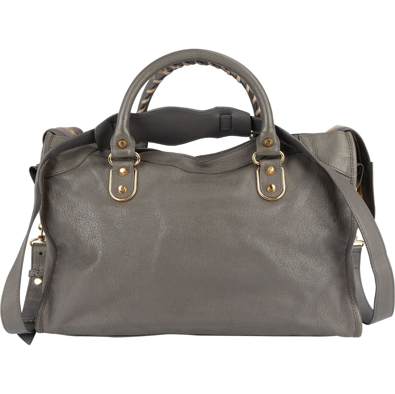 Balenciaga Grey Grained Leather City Handbag Divers