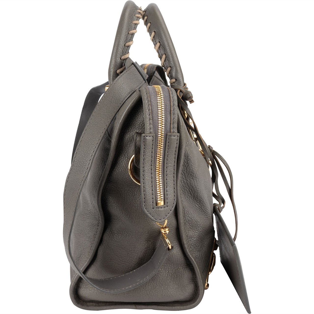 Balenciaga Grey Grained Leather City Handbag Divers