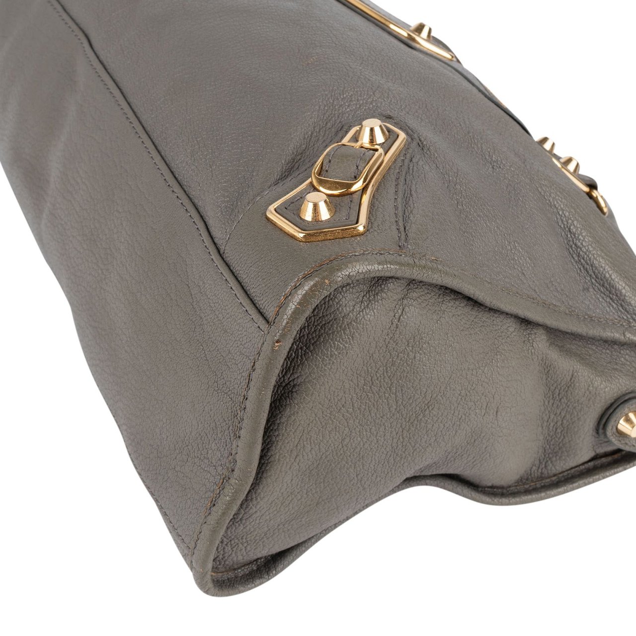 Balenciaga Grey Grained Leather City Handbag Divers