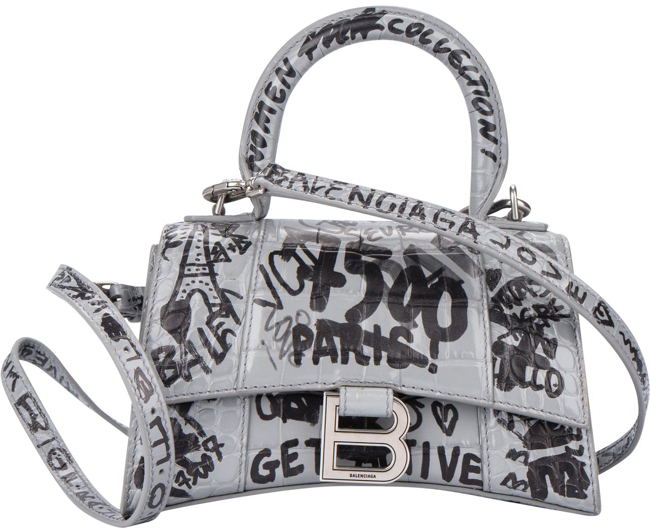 Balenciaga Balenciaga Graffiti Hourglass XS Handbag Divers