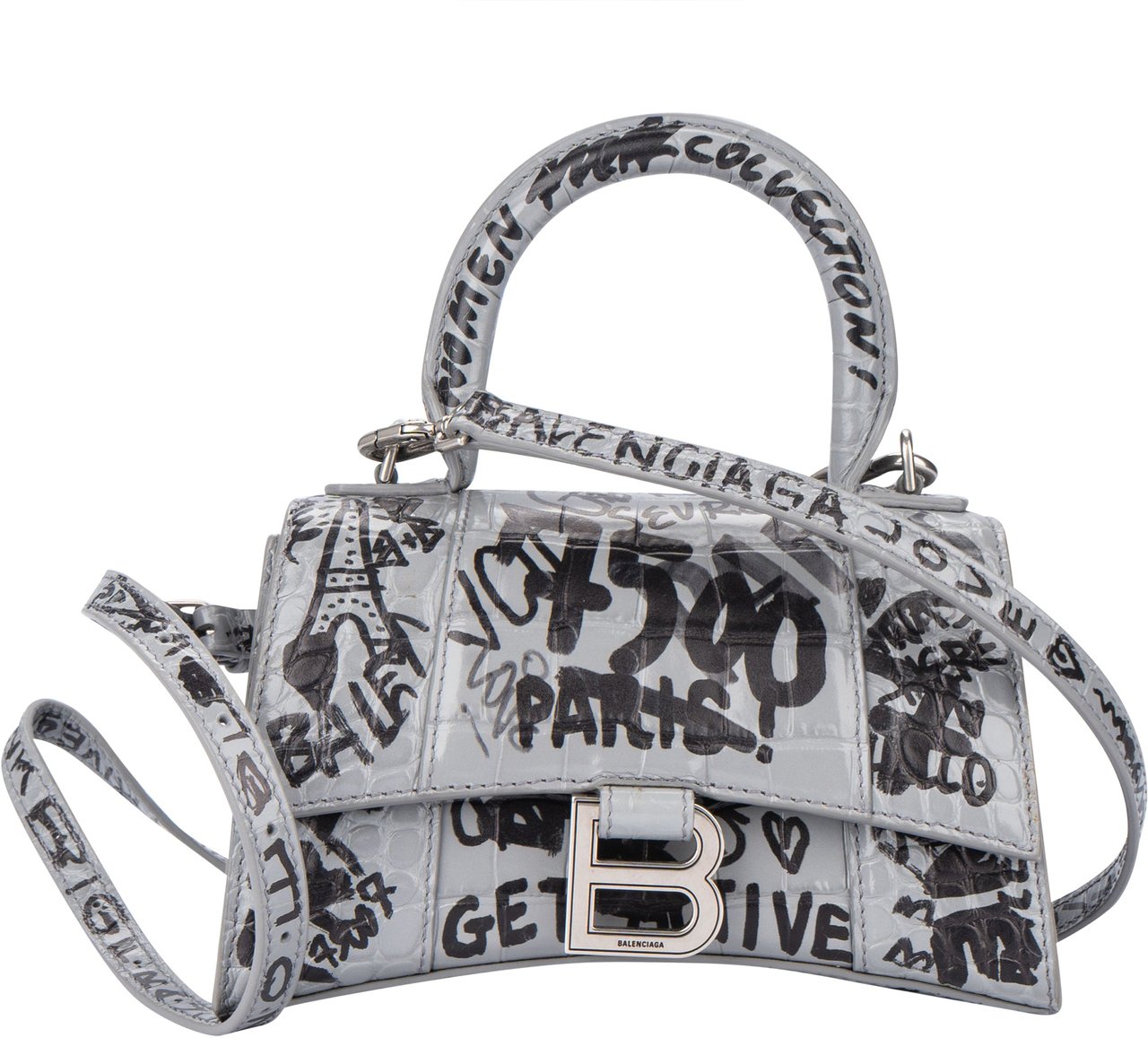 Balenciaga Balenciaga Graffiti Hourglass XS Handbag Divers